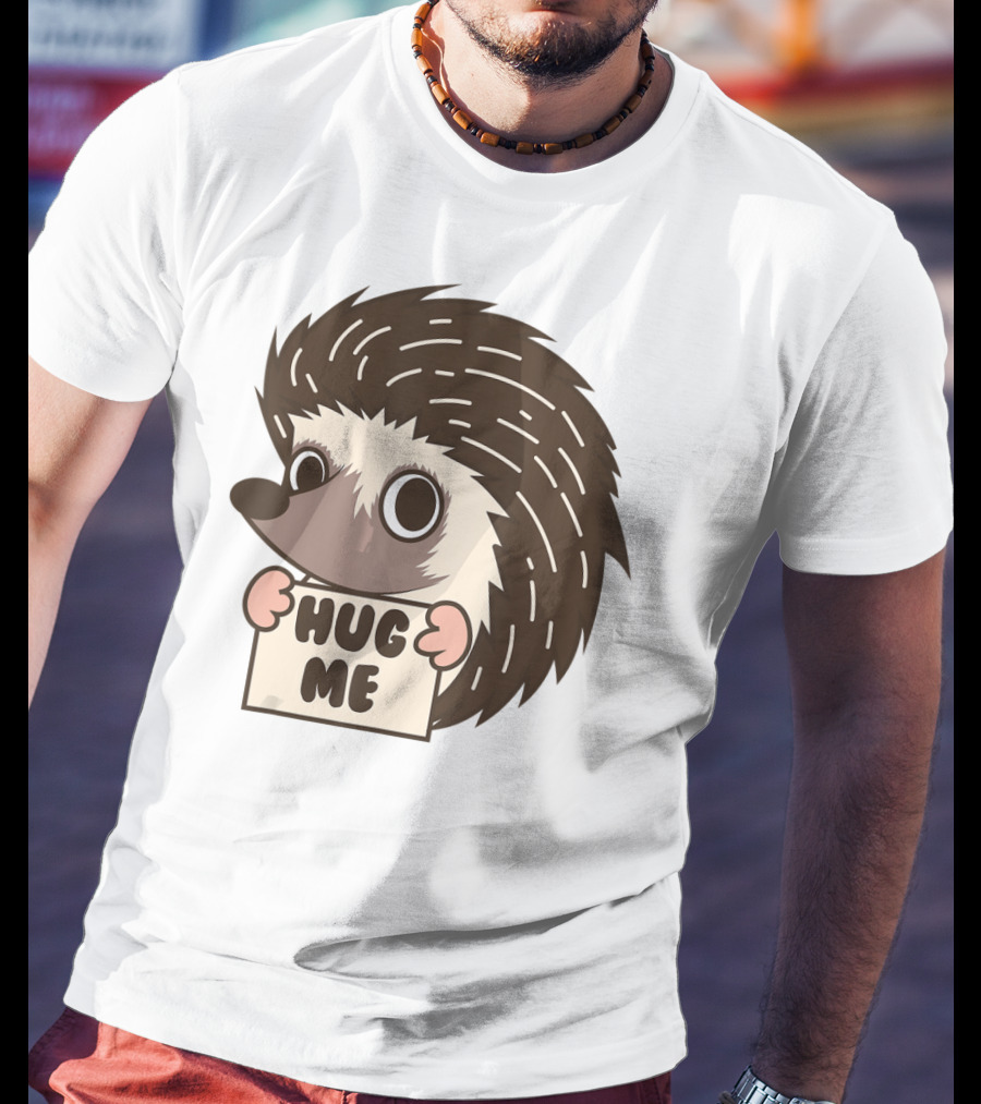 Hedgehog Hug Me Cute I Heart Porcupines T-Shirt
