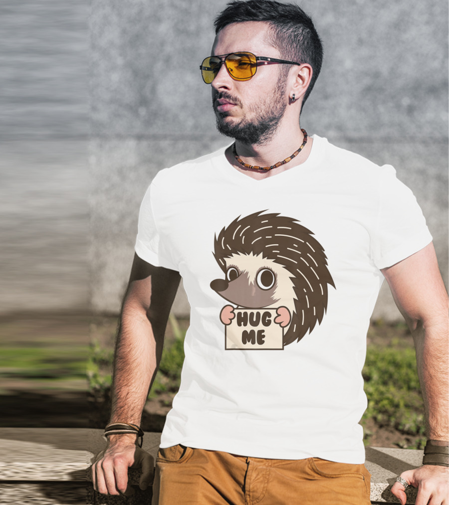 Hedgehog Hug Me Cute I Heart Porcupines T-Shirt