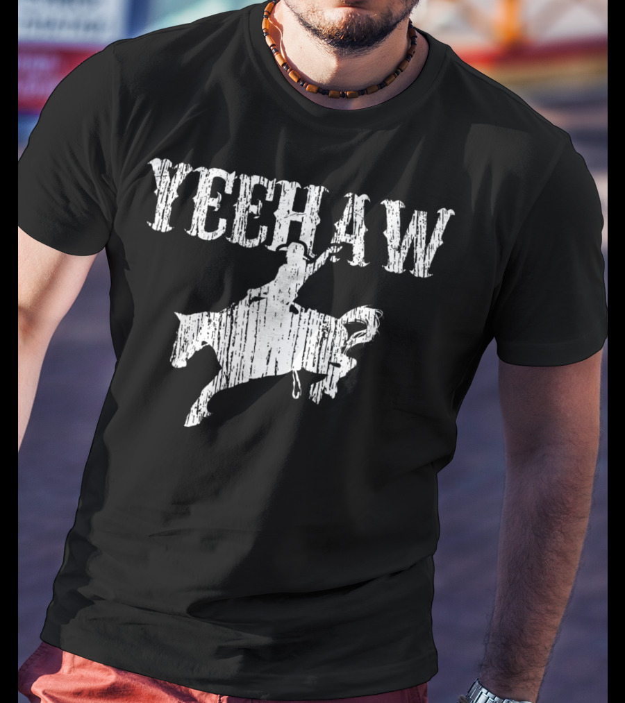 Yeehaw Rodeo Cowboy Western Country Horse Riding T-Shirt