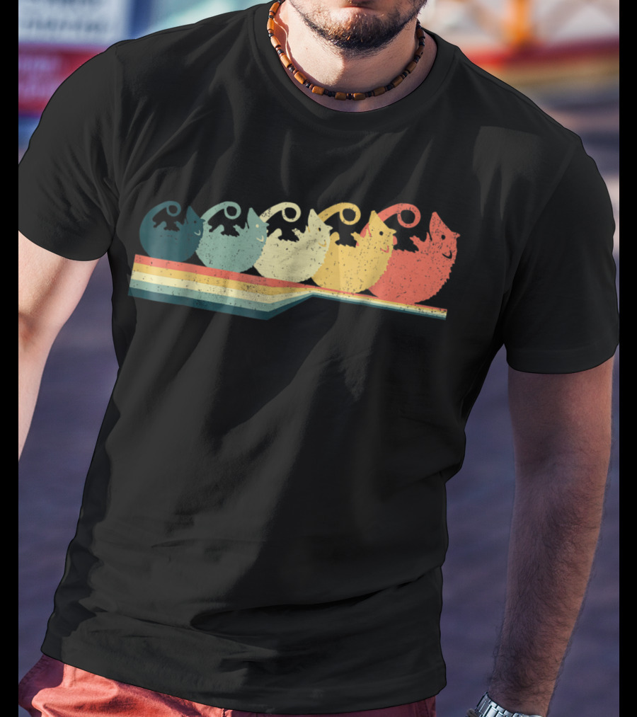 OPOSSUM Vintage Style Retro Rainbow T-Shirt