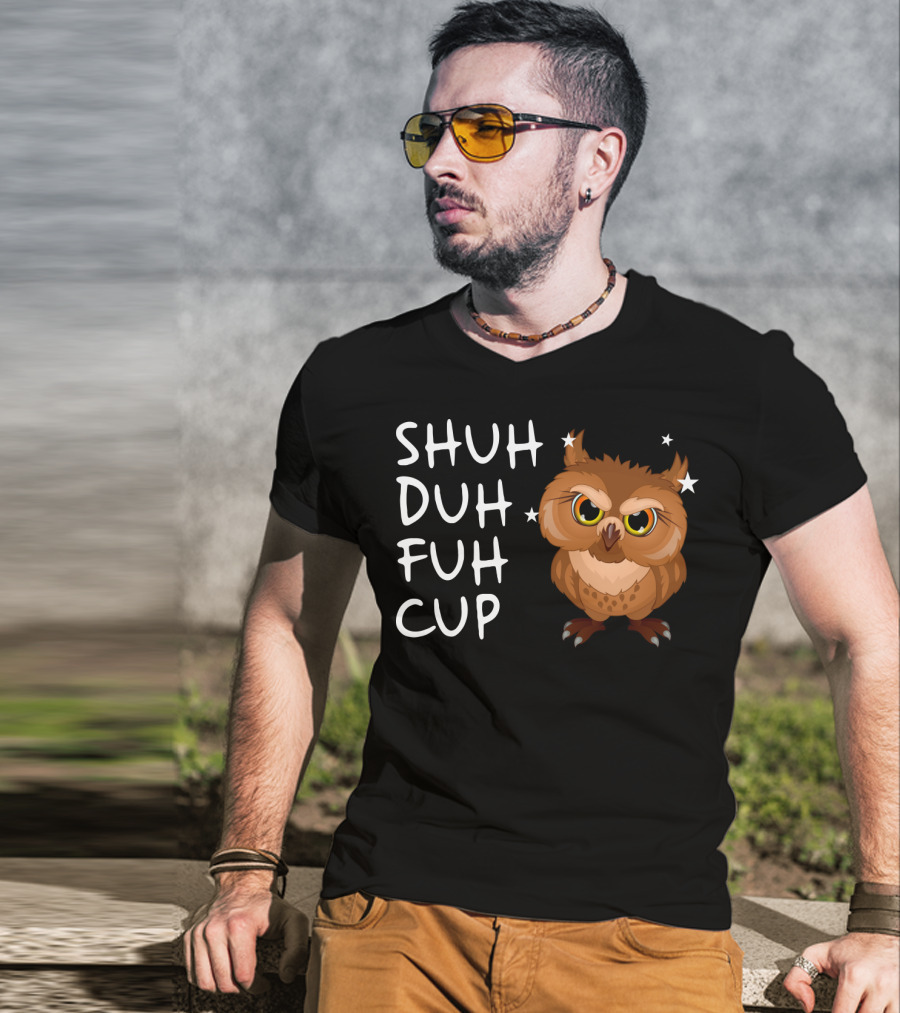 SHUH DUH FUH CUP Owl With Stars T-Shirt