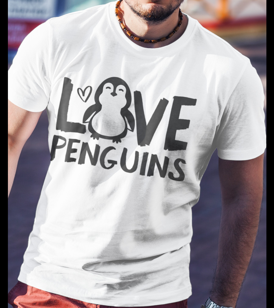 Love Penguins Cute Heart Penguin Lovers T-Shirt