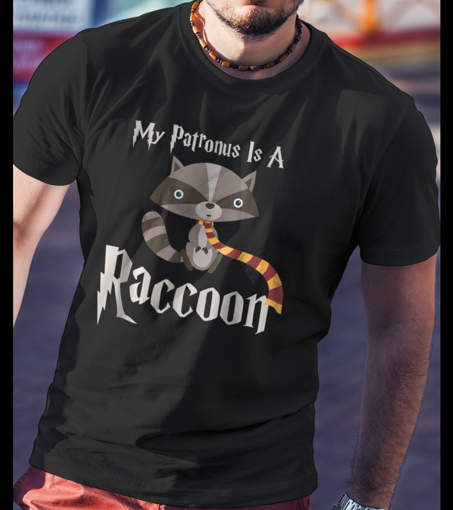 My Patronus Is A Raccoon Cute Wizard Raccoon Lovers T-Shirt