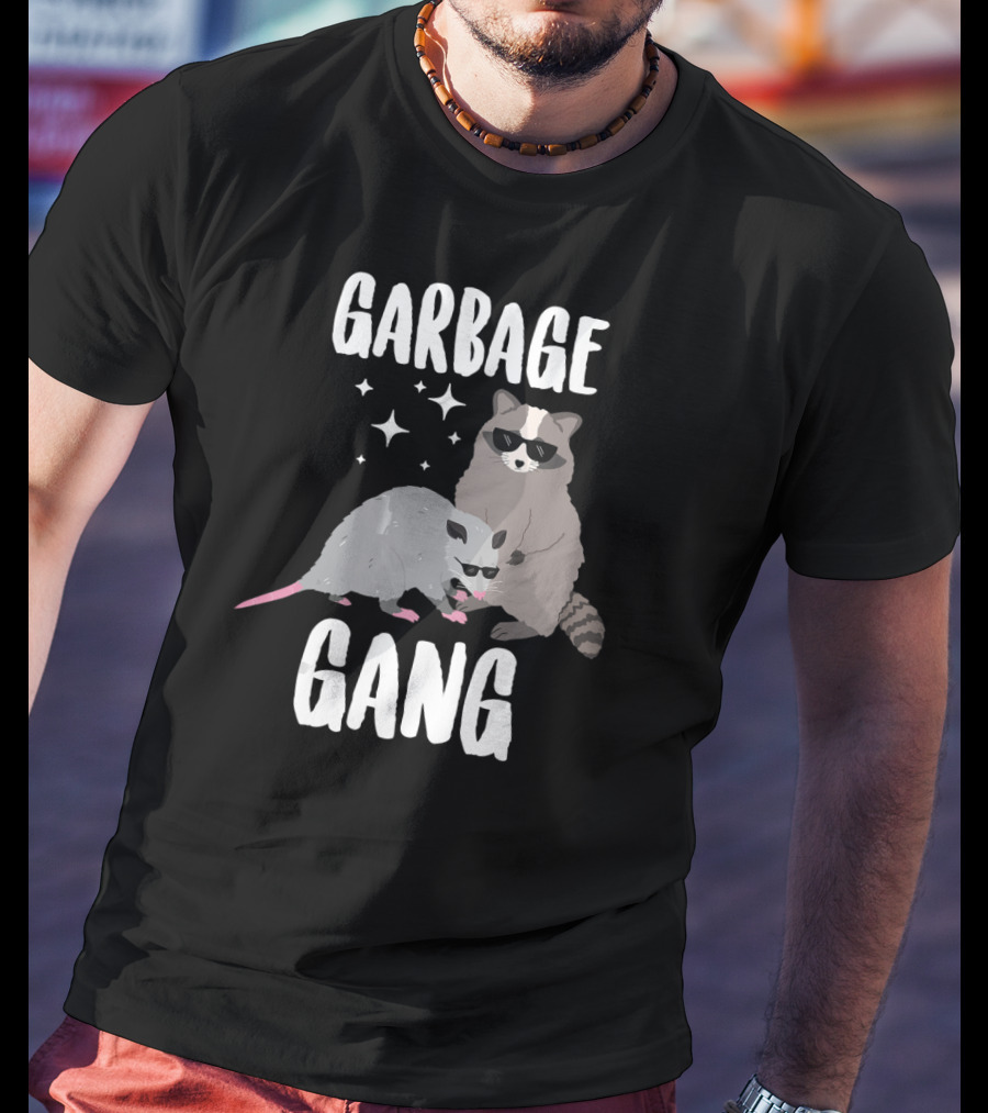Garbage Gang Opossum And Raccoon Funny Animals T-Shirt
