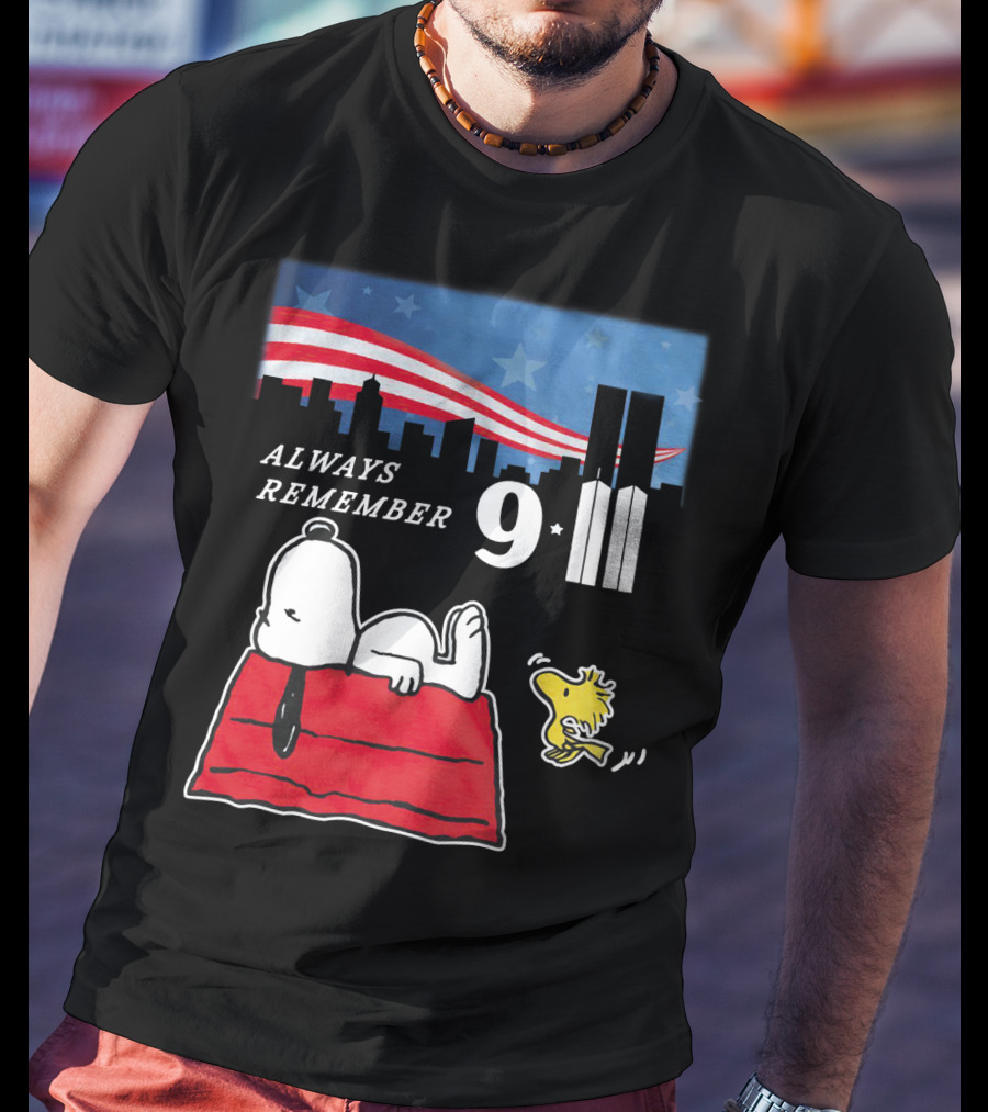Always Remember 9 11 Snoopy Peanuts Movie Twin Towers T-Shirt