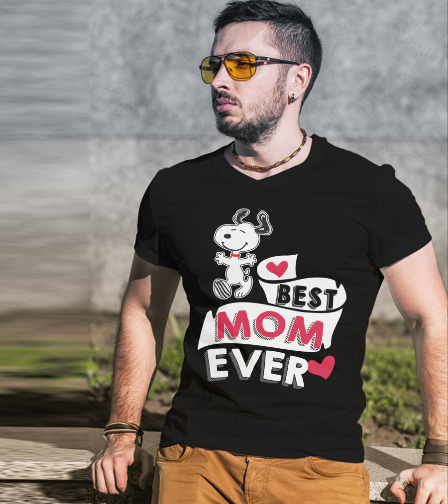 Best Mom Ever Snoopy Mother's Day Peanuts Movie T-Shirt