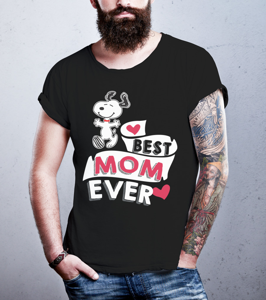 Best Mom Ever Snoopy Mother's Day Peanuts Movie T-Shirt