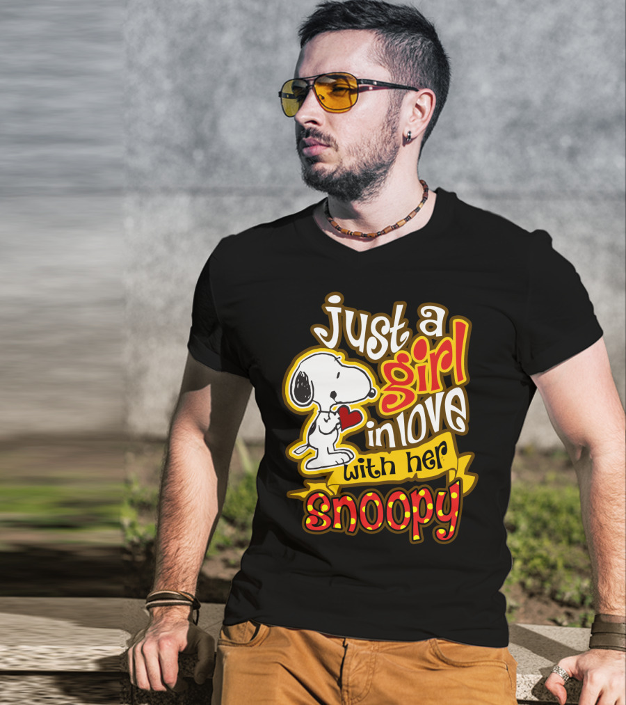 Just A Girl In Love With Her Snoopy Peanuts Movie T-Shirt