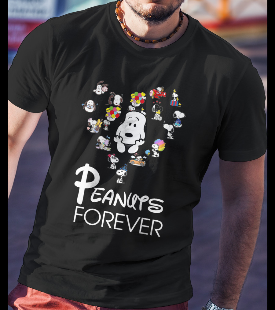 Peanuts Forever Snoopy The Peanuts Movie Characters Cartoon Icons T-Shirt
