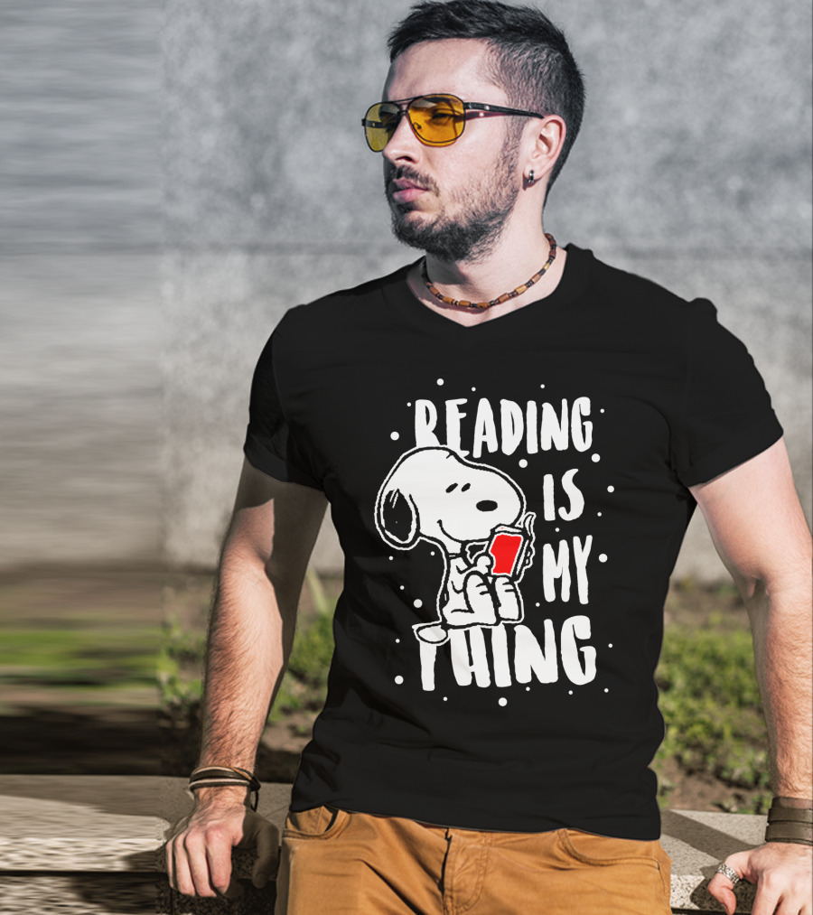 Reading Is My Thing Snoopy The Peanuts Movie T-Shirt