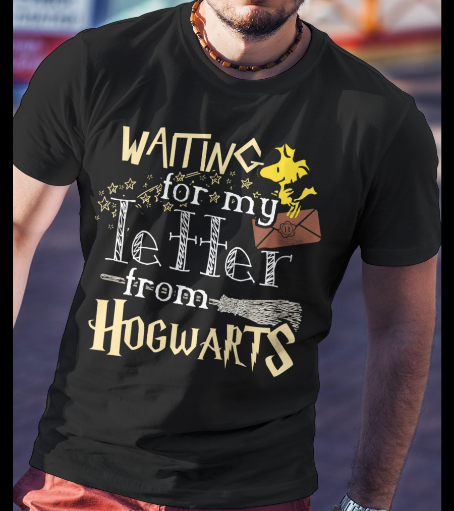 Waiting For My Letter From Hogwarts Snoopy The Peanuts Movie T-Shirt