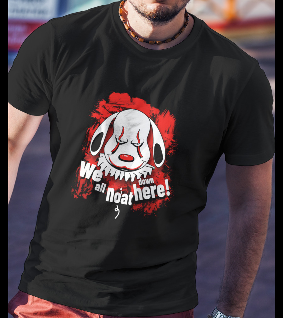 We All Float Pennywise Halloween Peanuts Snoopy Crossover T-Shirt