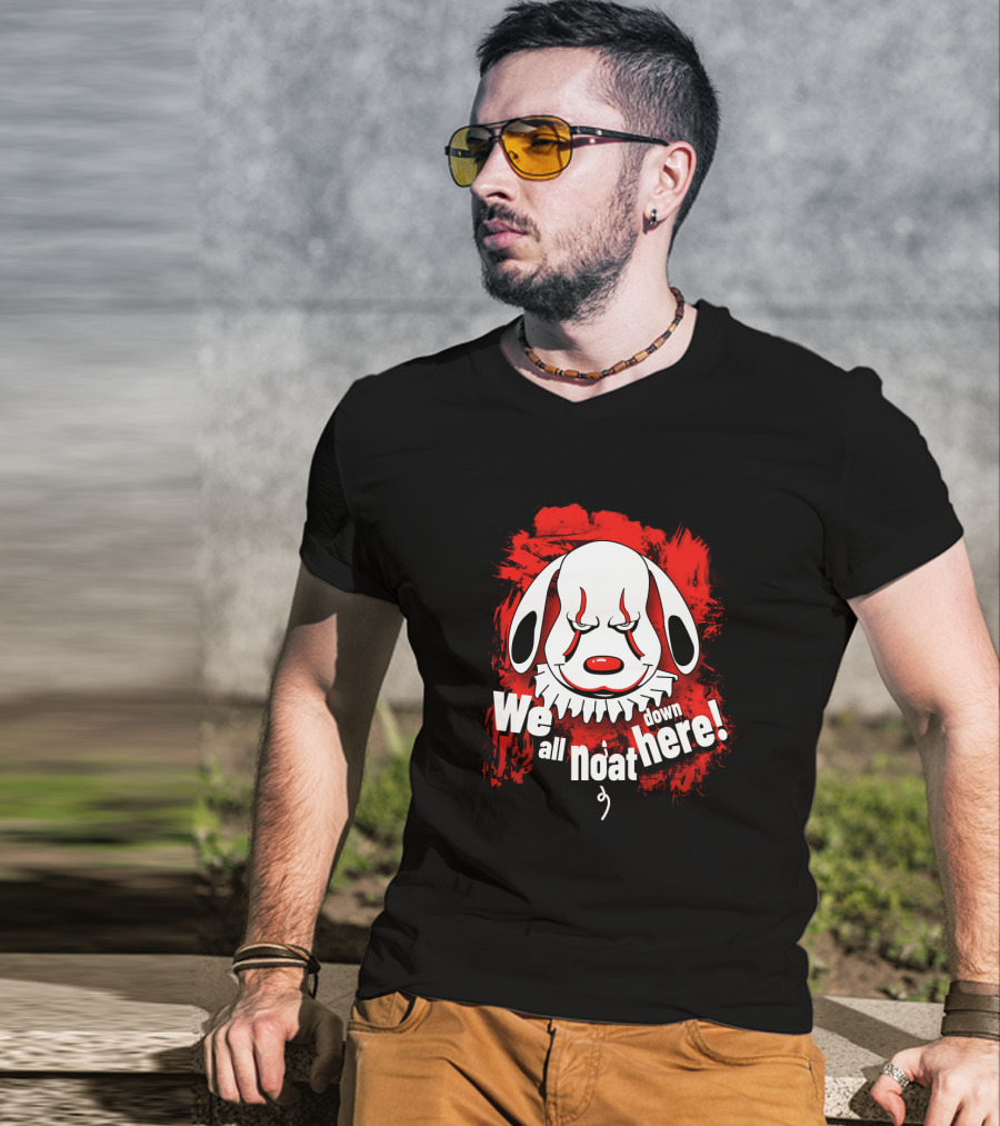 We All Float Pennywise Halloween Peanuts Snoopy Crossover T-Shirt