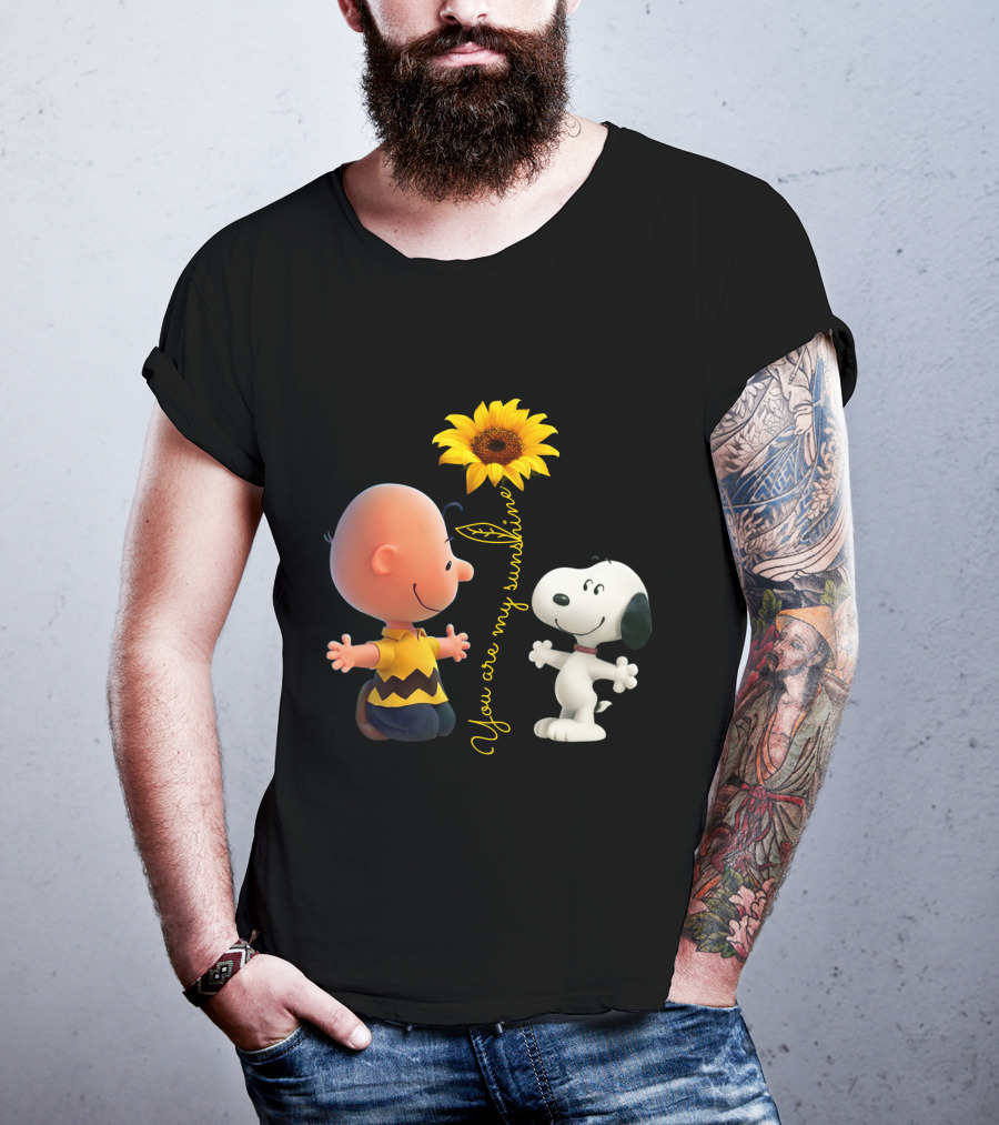 You Are My Sunshine Sunflower Hippie Snoopy The Peanuts Movie T-Shirt