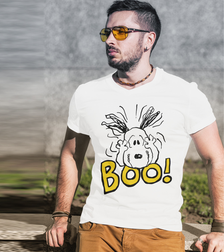 BOO Halloween Snoopy The Peanuts Movie T-Shirt