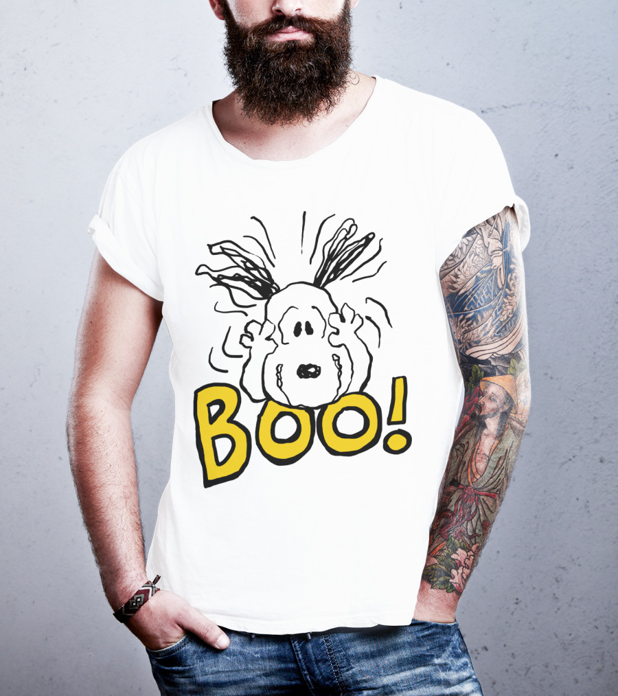 BOO Halloween Snoopy The Peanuts Movie T-Shirt