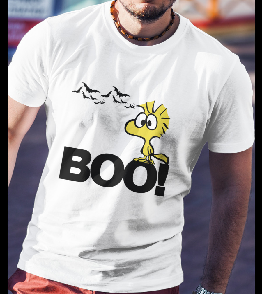 Woodstock Boo Halloween The Peanuts Movie Snoopy Bats T-Shirt