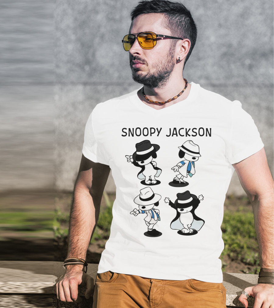Snoopy Jackson Dancing Moves Peanuts Movie T-Shirt