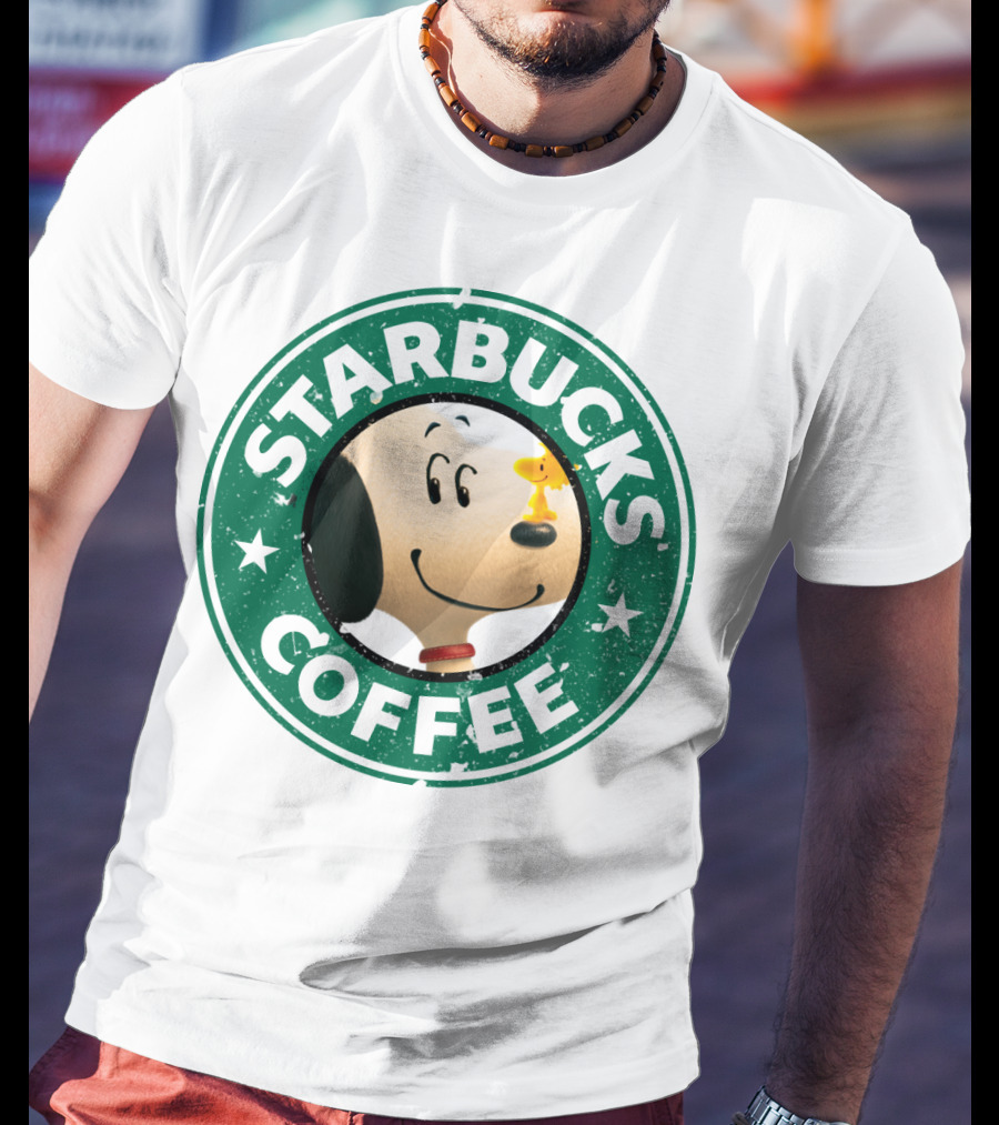 Starbucks Coffee Snoopy The Peanuts Movie Woodstock T-Shirt