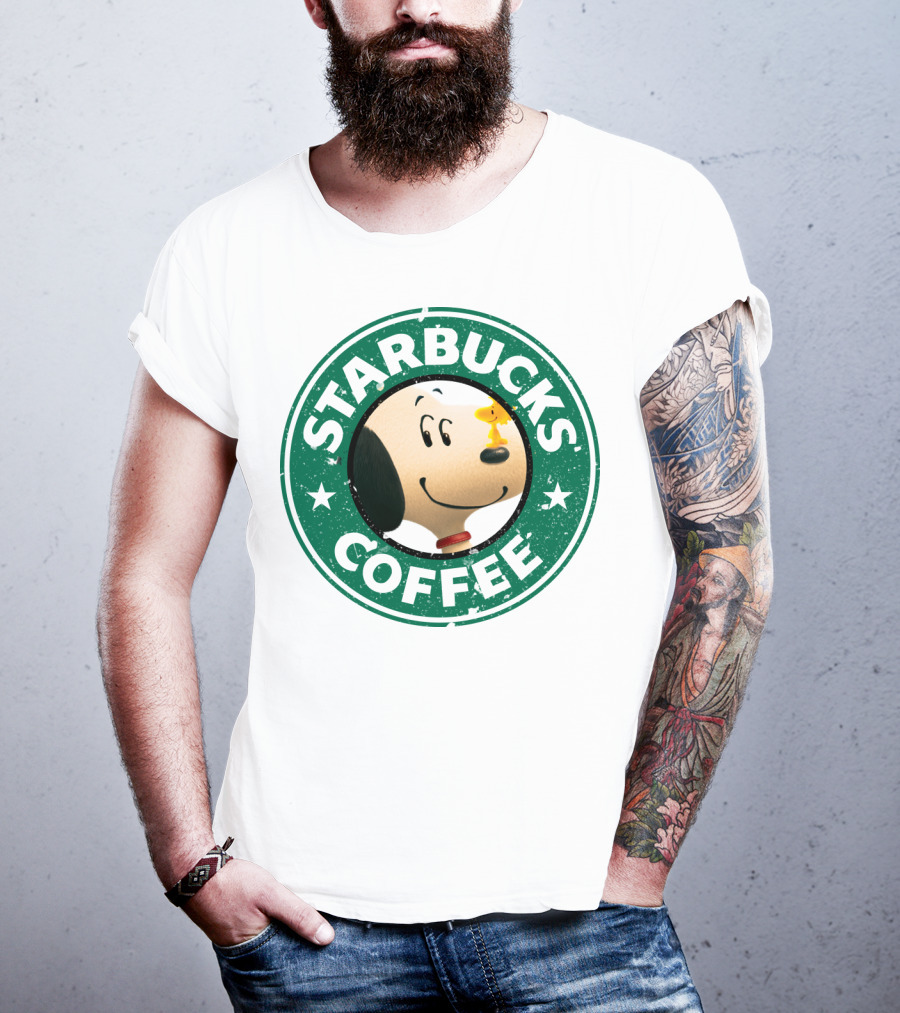 Starbucks Coffee Snoopy The Peanuts Movie Woodstock T-Shirt