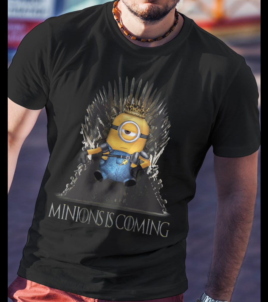 Minions Is Coming Despicable Me Game Of Thrones Iron Throne Crossover T-Shirt