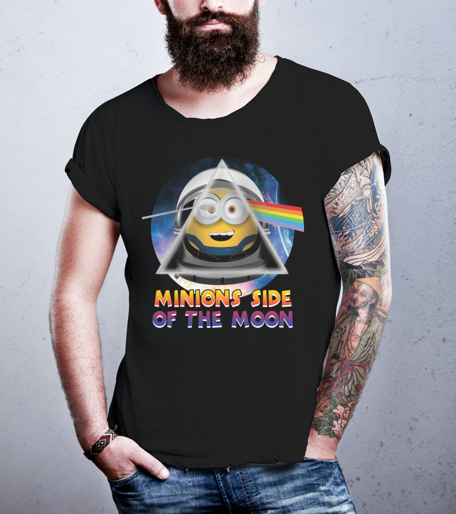 Minions Side Of The Moon Despicable Me Parody Pink Floyd T-Shirt