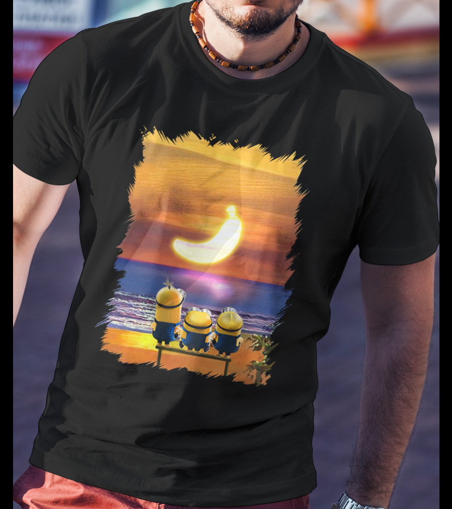 Minions Sunset Banana Over Ocean Despicable Me T-Shirt