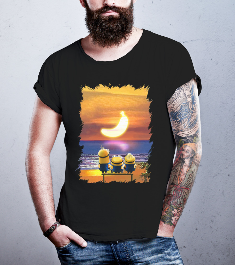 Minions Sunset Banana Over Ocean Despicable Me T-Shirt