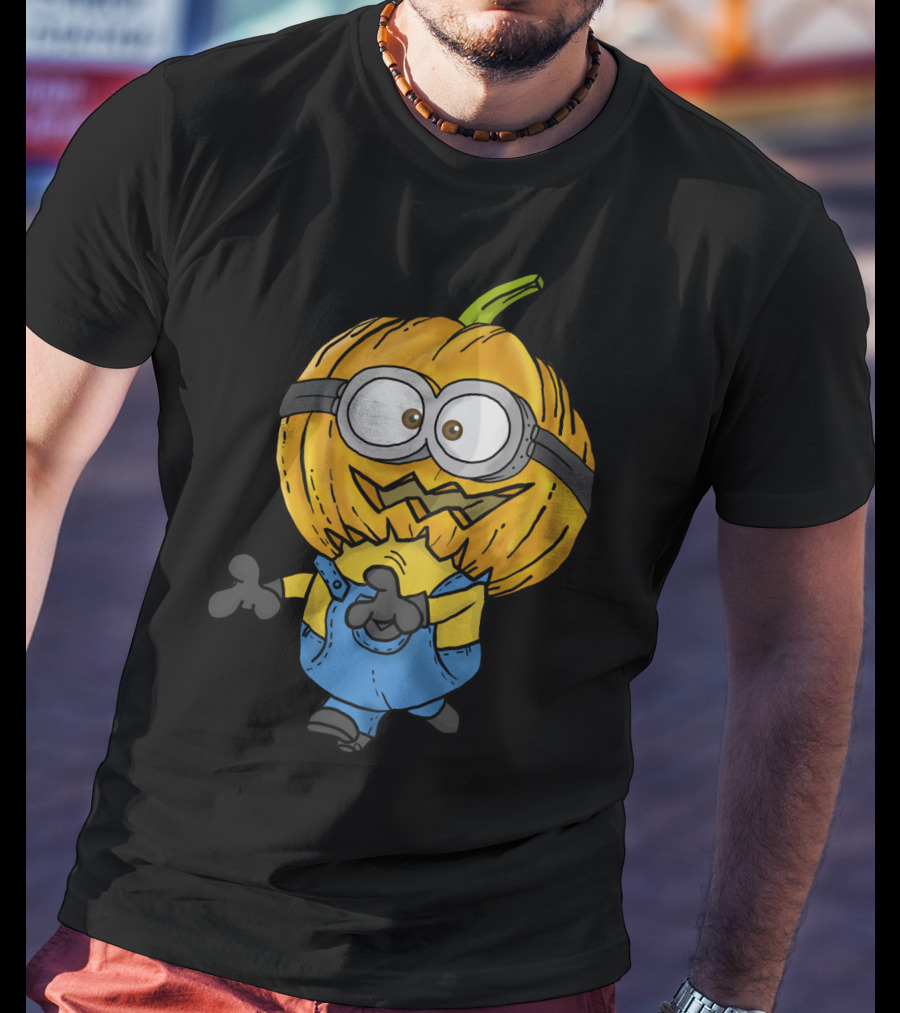 Pumpkin Head Minion Halloween Despicable Me Fun T-Shirt