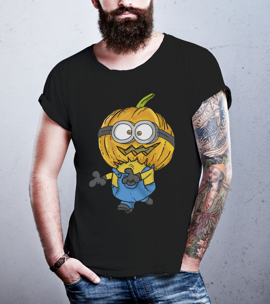 Pumpkin Head Minion Halloween Despicable Me Fun T-Shirt