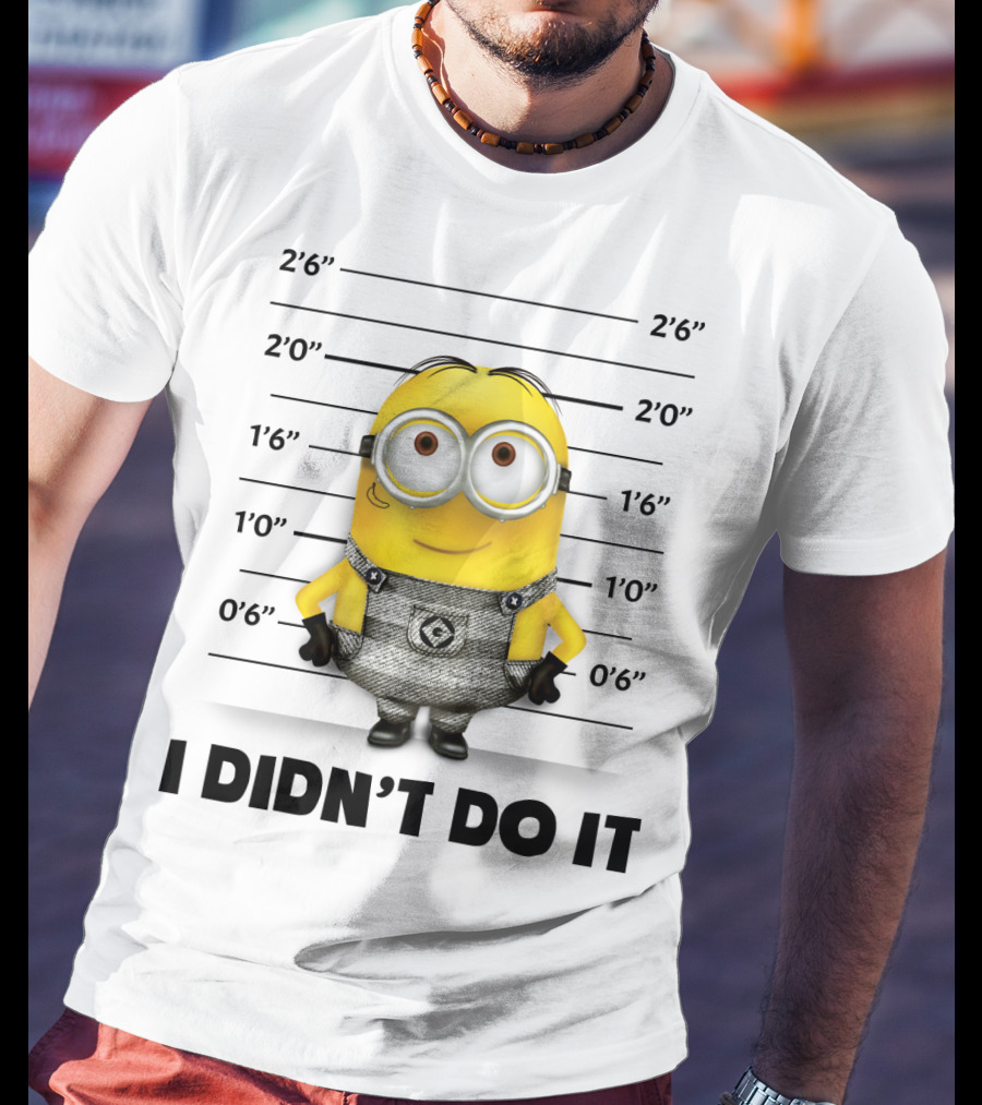 I Didn't Do It Minion Mugshot Despicable Me Naughty T-Shirt