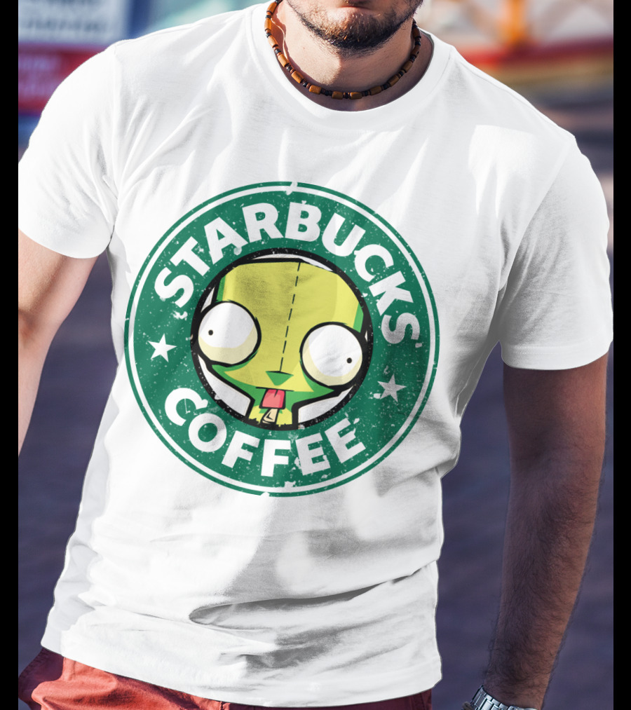 Starbucks Coffee Cute Gir Invader Zim T-Shirt