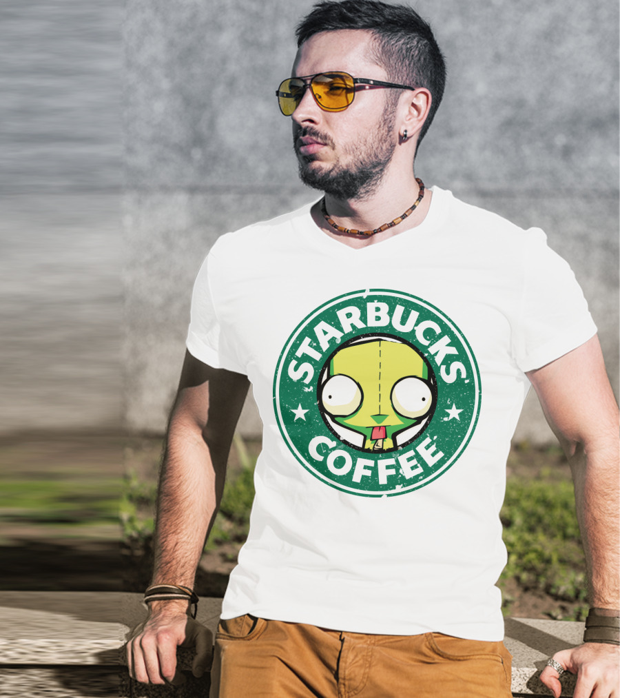 Starbucks Coffee Cute Gir Invader Zim T-Shirt