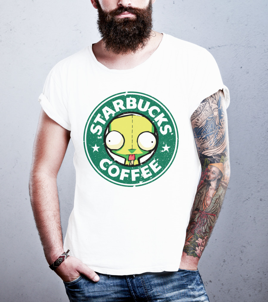 Starbucks Coffee Cute Gir Invader Zim T-Shirt