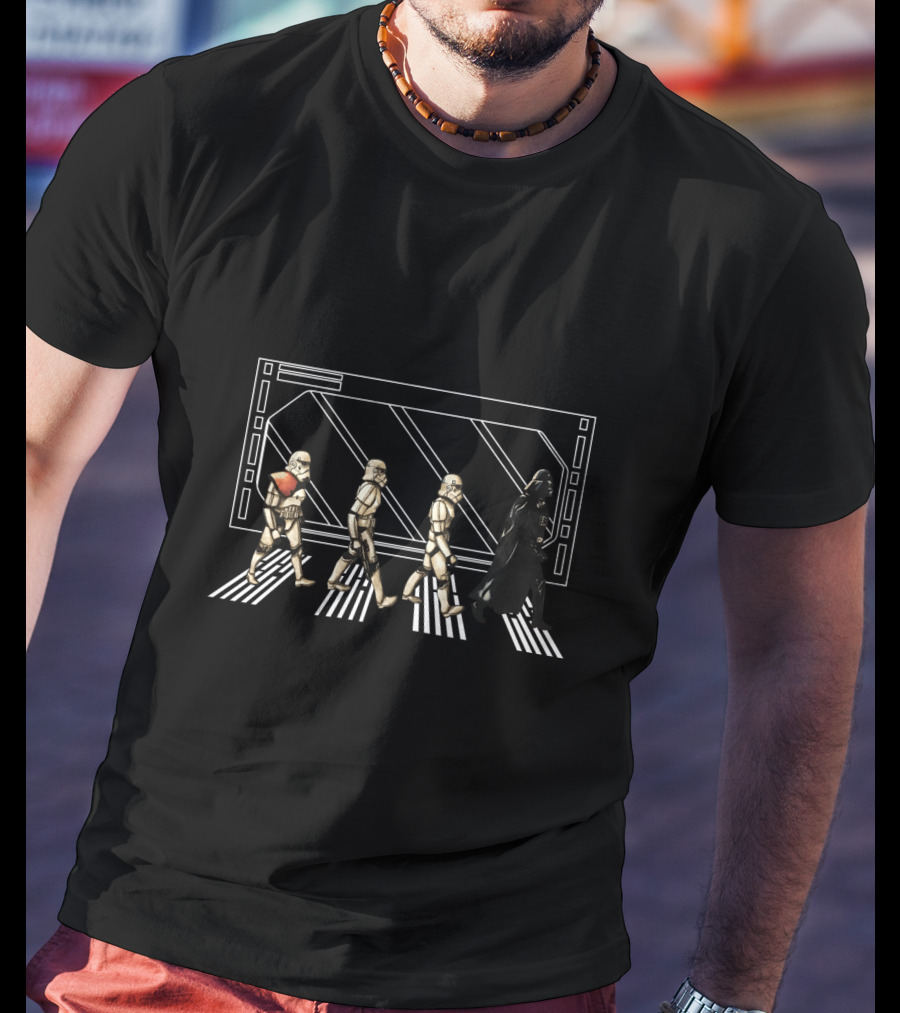 Abbey Road Dark Side Darth Vader Star Wars Stormtroopers T-Shirt