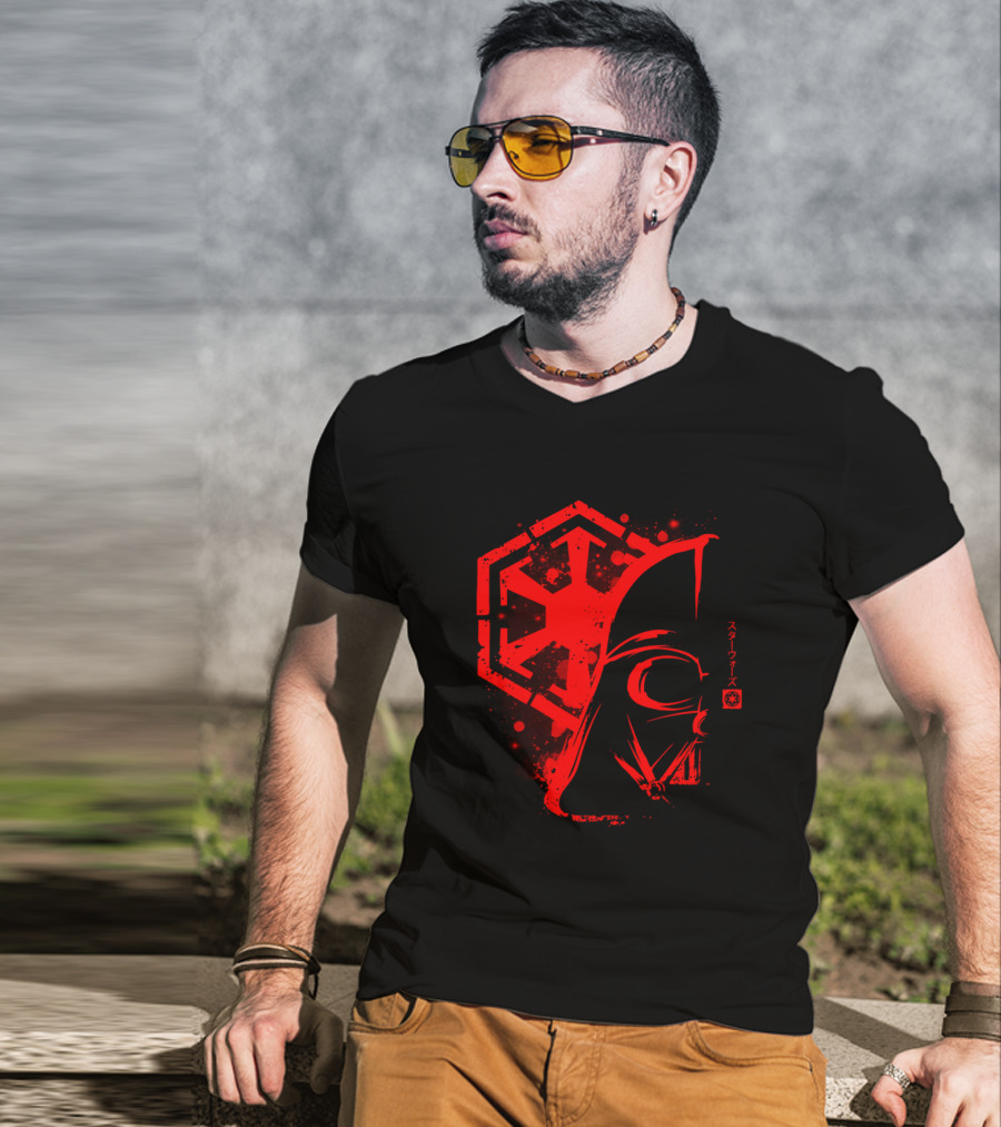 Dark Force Darth Vader Imperial Emblem Star Wars T-Shirt