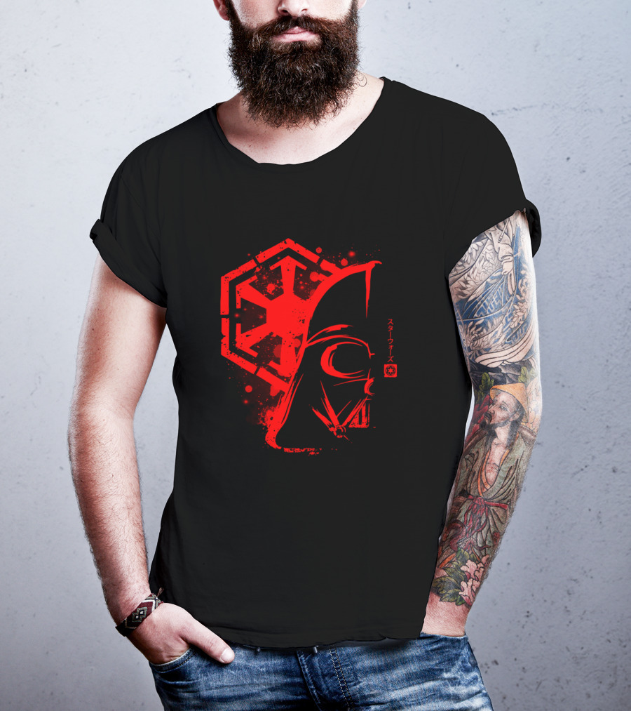 Dark Force Darth Vader Imperial Emblem Star Wars T-Shirt