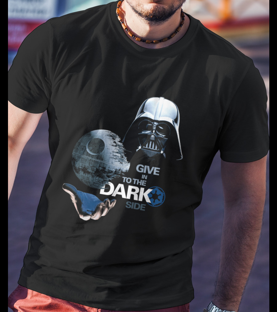 Darth Vader Star Wars Give In To The Dark Side With Death Star T-Shirt