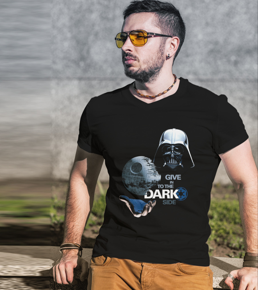 Darth Vader Star Wars Give In To The Dark Side With Death Star T-Shirt