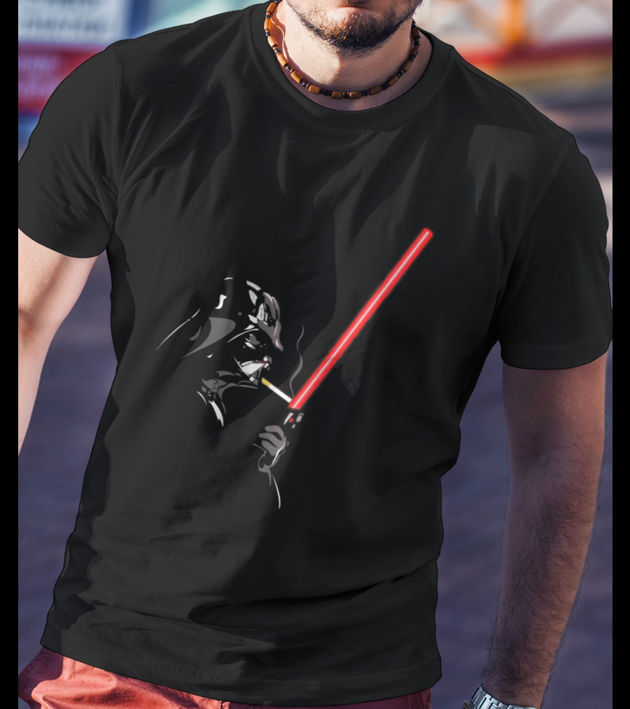 Light Up Smoke Lightsaber Darth Vader Star Wars T-Shirt