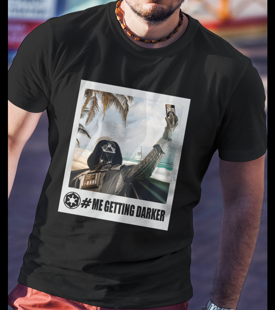 Me Getting Darker Darth Vader Star Wars Beach Selfie T-Shirt