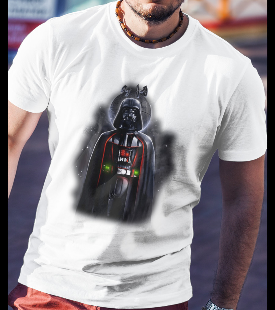 Star Wars Darth Vader With Death Star And Signature T-Shirt