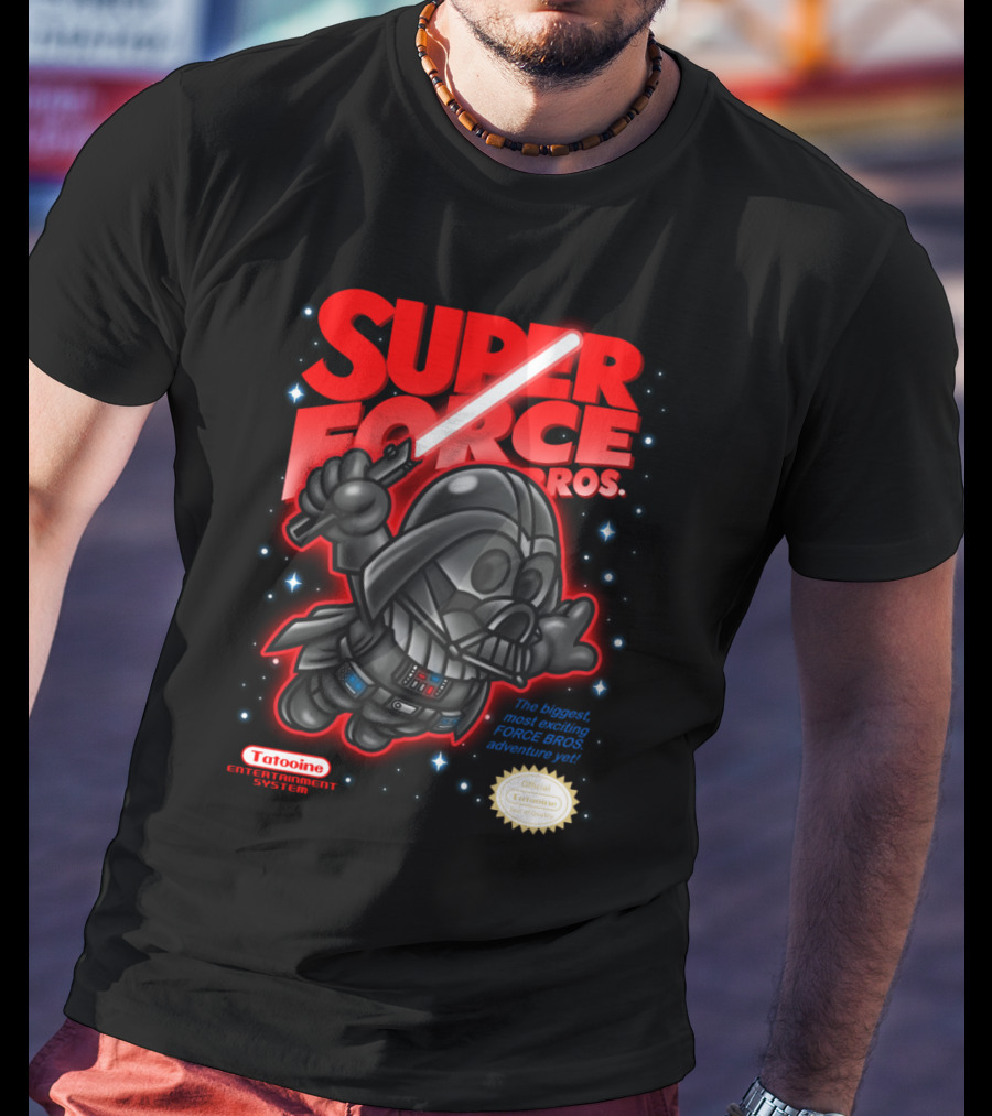 Super Force Bros Darth Vader Tatooine Entertainment System Adventure T-Shirt