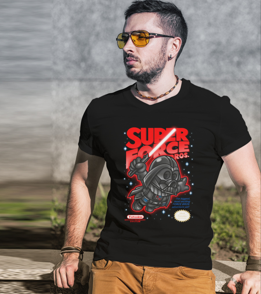 Super Force Bros Darth Vader Tatooine Entertainment System Adventure T-Shirt