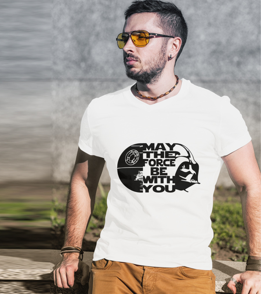May The Force Be With You Death Star Darth Vader Star Wars T-Shirt