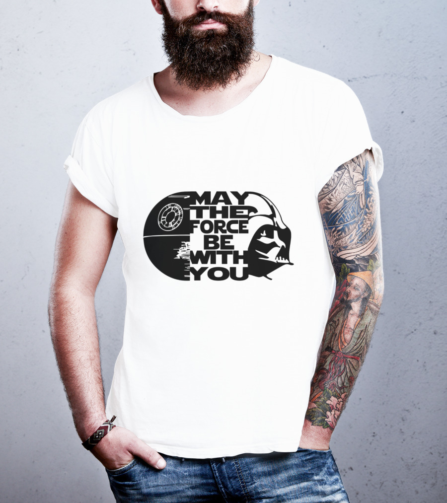 May The Force Be With You Death Star Darth Vader Star Wars T-Shirt