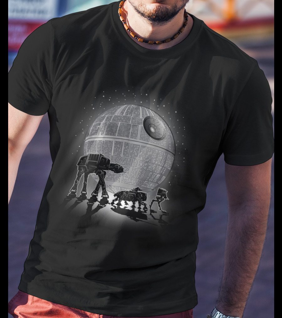 Droids Walking In Death Star Moon Star Wars AT-AT Evolution T-Shirt
