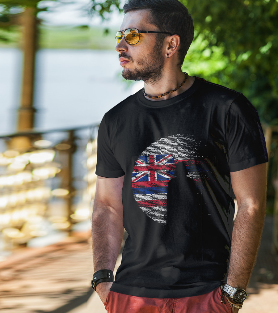 Hawaii State Flag Star Wars Death Star Vader T-Shirt