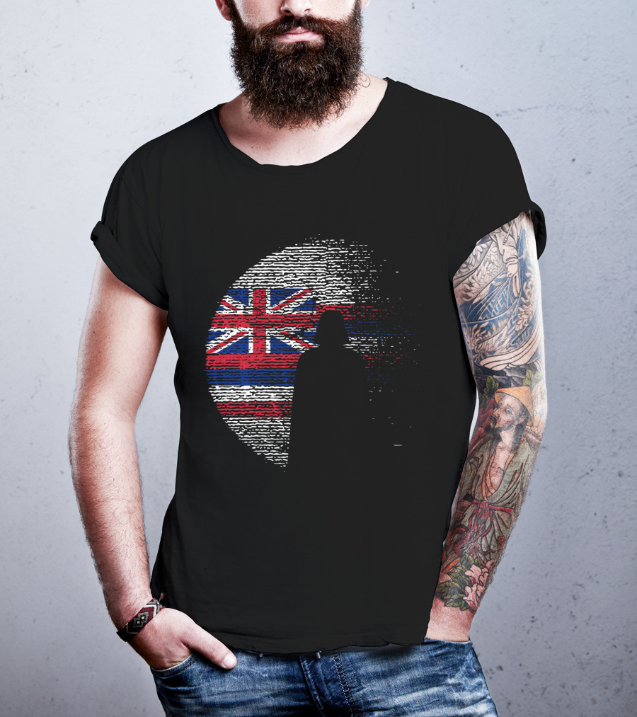 Hawaii State Flag Star Wars Death Star Vader T-Shirt