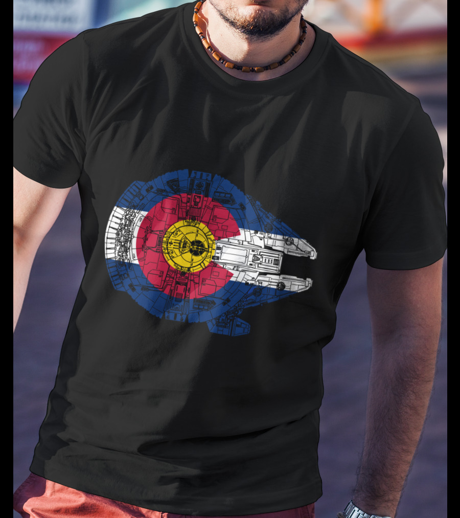 Colorado Flag Millennium Falcon Mashup T-Shirt